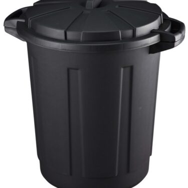 POUBELLE IMMEUBLE 80 L NOIR