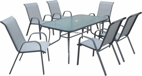 TABLE 150*90 DESSUS VERRE+ 6 C