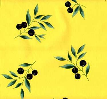 TOILE CIREE OLIVE JAUNE