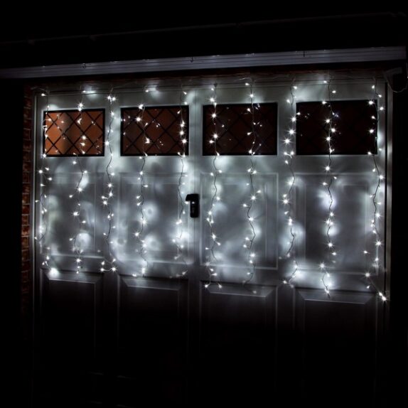 RIDEAU SOLAIRE 200 LED BLANCHE