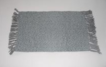 TAPIS COTON 2 COULEURS GRIS 50