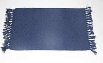 TAPIS COTON 2 COULEURS BLEU 50
