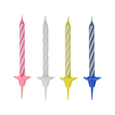 24 BOUGIES ANNIV + 12 SUPPORTS