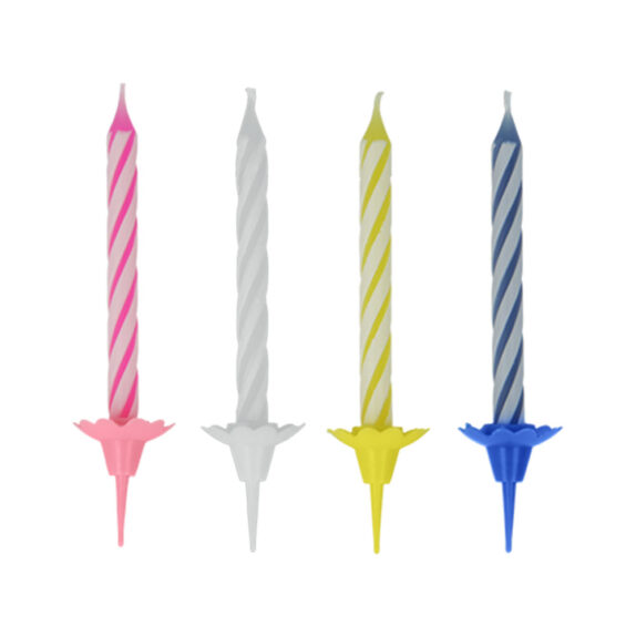 24 BOUGIES ANNIV + 12 SUPPORTS