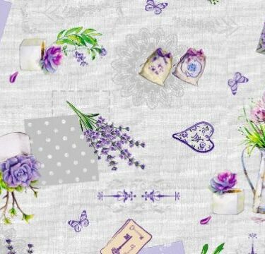 TOILE CIREE ASPIC  LAVANDE
