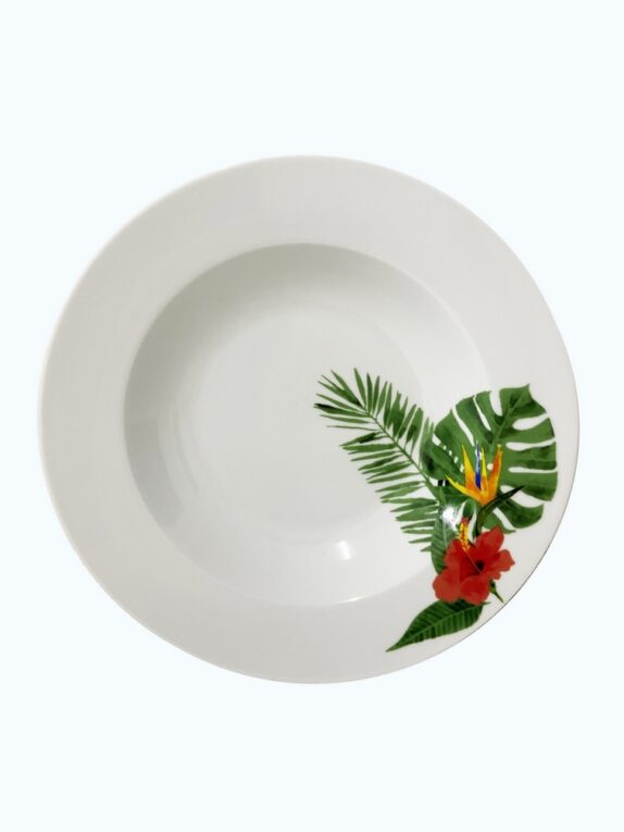 ASSIETTE CREUSE 22 HIBISCUS