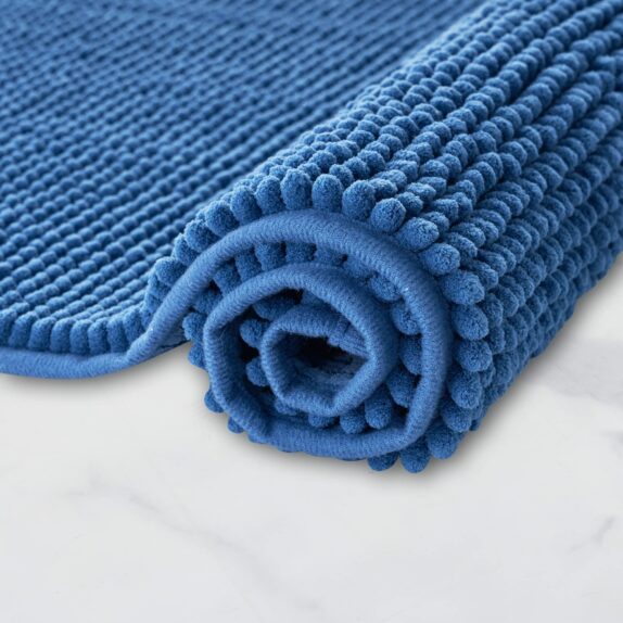 TAPIS POILS 40 X 60 BLEU SAFIR