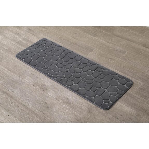 TAPIS GALET 45X120 GRIS FONCE