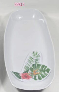 PLAT OVALE 33 CMS HIBISCUS