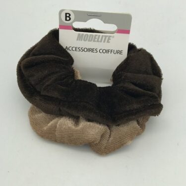 CHOUCHOU VELOURS X 2 MARRON/BE
