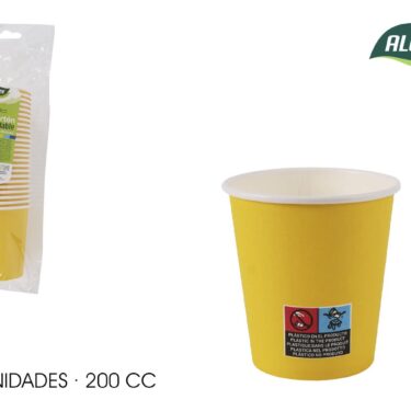 SET 24 GOBELET 200CC JAUNE QUA