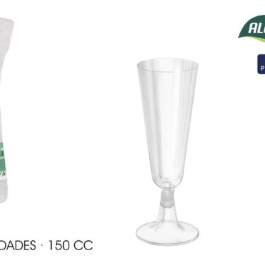 SET 4 FLUTE CHAMPAGNE TRANP 15