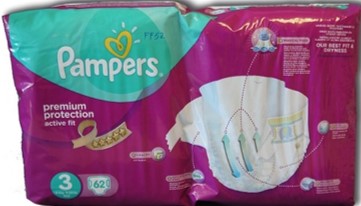 PAMPERS 3 PREMIUM 62PCS