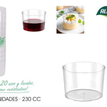 SET12 VERRINE TRANSP 230CC PLA