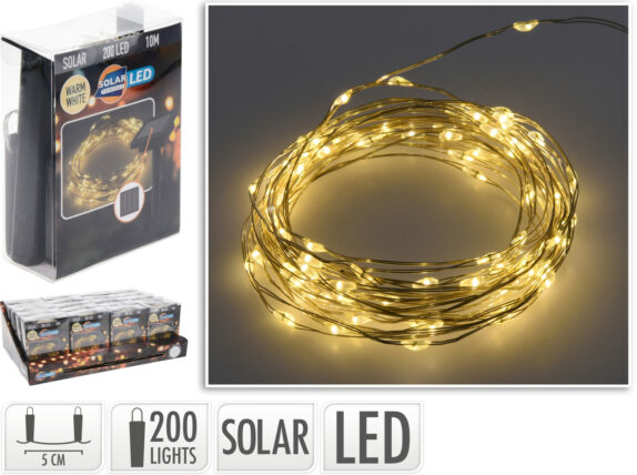 FIL LED SOLAIRE 200PCS BL CHAU