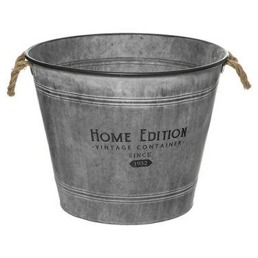 CACHEPOT SEAU ZINC D48H38