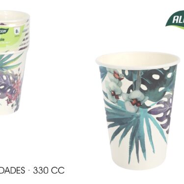 SET8 GOBELET CARTON 330CC FLEU