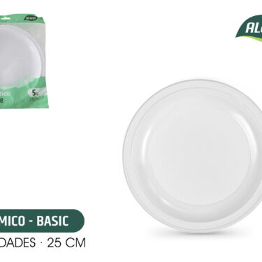 SET5 ASSIETTE D25CM PLASTIQUE