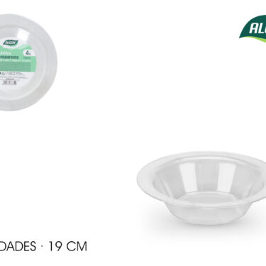 SET4 BOL PS TRANSPARENT D19CM
