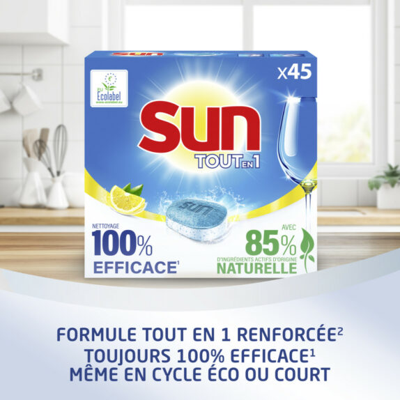 SUN TABS TOUT EN 1 CITRON X45