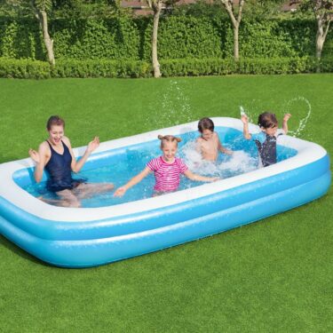 PISCINE RECTANG.183*46 BLEU