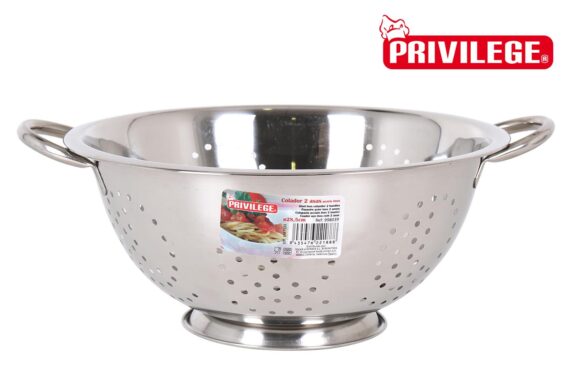 PASSOIRE Ø28.5CM ACIER INOX 2