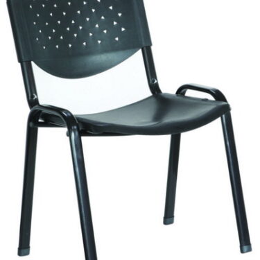 CHAISE REUNION PLASTIQUE NOIR