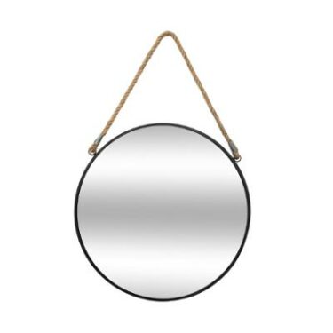 MIROIR METAL ROND CORDE NR D38