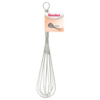 FOUET INOX MANCHE FIL 25CM