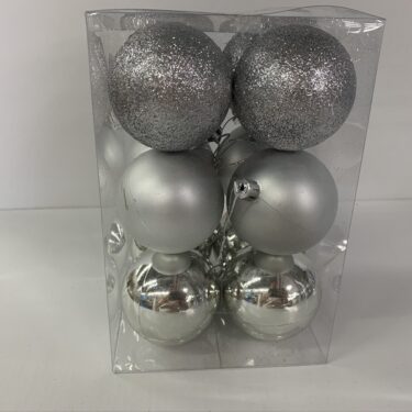 TUBOT 12 BOULES ARGENT Ø6CM