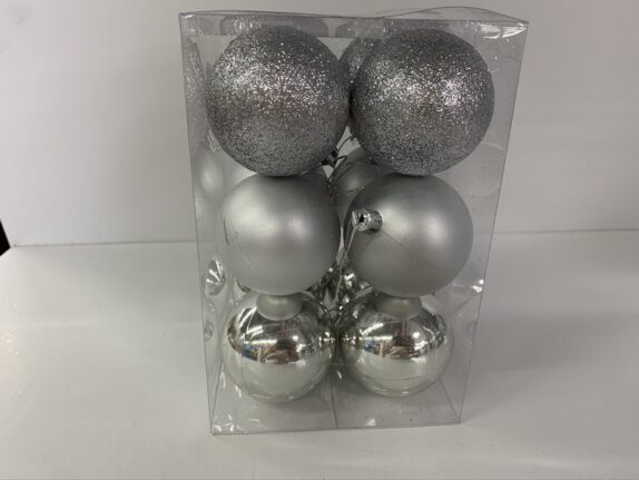 TUBOT 12 BOULES ARGENT Ø6CM