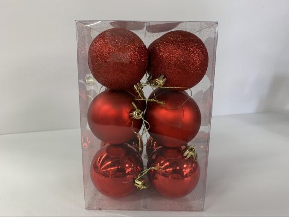 TUBOT 12 BOULES ROUGES Ø6CM