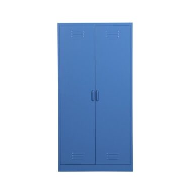 ARMOIRE 2 P MIROIR BLEU