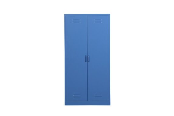 ARMOIRE 2 P MIROIR BLEU