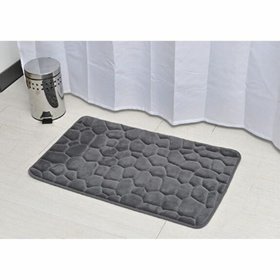 TAPIS GALET 50X80 GRIS FONCE