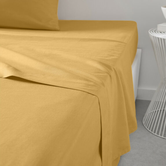 DRAP PLAT 180/290 COTON OCRE