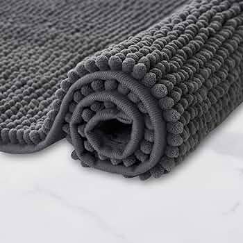 TAPIS POILS 40 X 60 GRIS FONCE