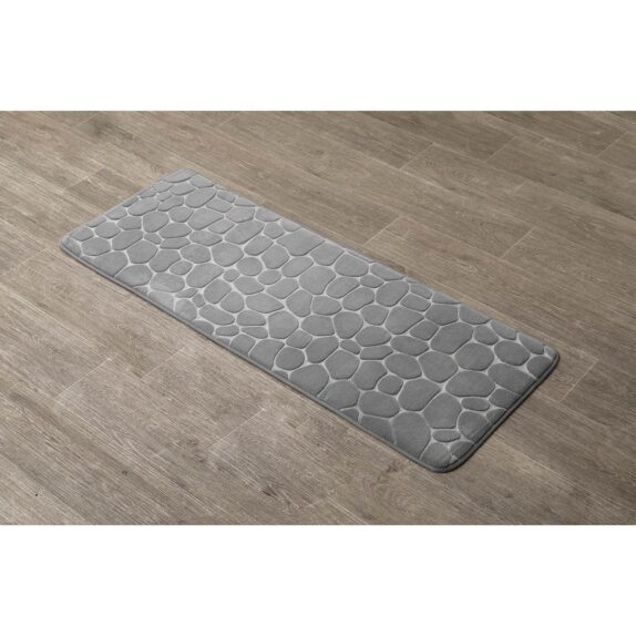 TAPIS GALET 45X120  GRIS CLAIR