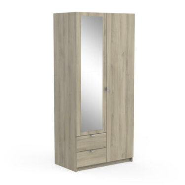 ARMOIRE 2 PO. 1 MIROIR/2T 4541