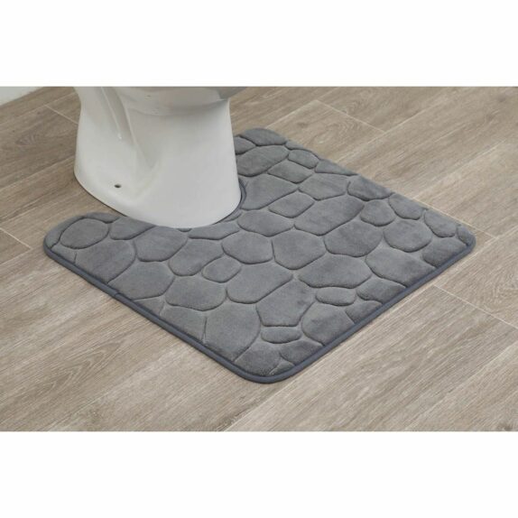 TAPIS CONTOUR WC GALET GRIS
