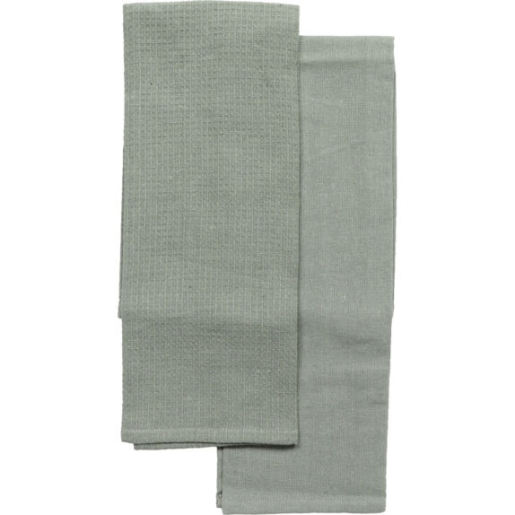 SET 2 TORCHON 50X70 VERT DE GS