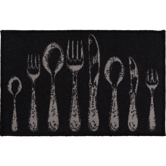 TAPIS IMP 50X80 COUVERTS NOIR