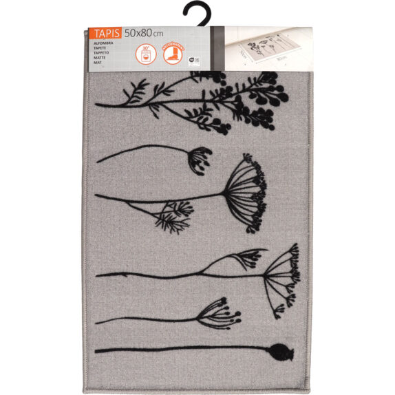 TAPIS IMP 50X80 HERBIER GRIS