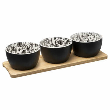 SET APERITIF WHITE FLORAL 4P