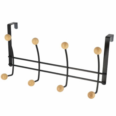 PATERE METAL 8 CROCHETS BOIS -
