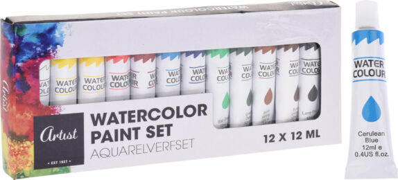 SET DE PEINTURE À L'EAU 12PCS