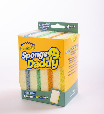 SCRUB DADDY SCOUR ÉPONGE 4 PCS