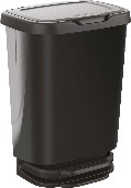 POUBELLE PEDALE 40L NOIRE