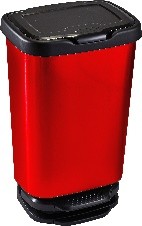 POUBELLE PEDALE 40L ROUGE