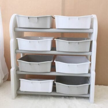 ETAGERE 8 COMPARTIMENTS GRISE